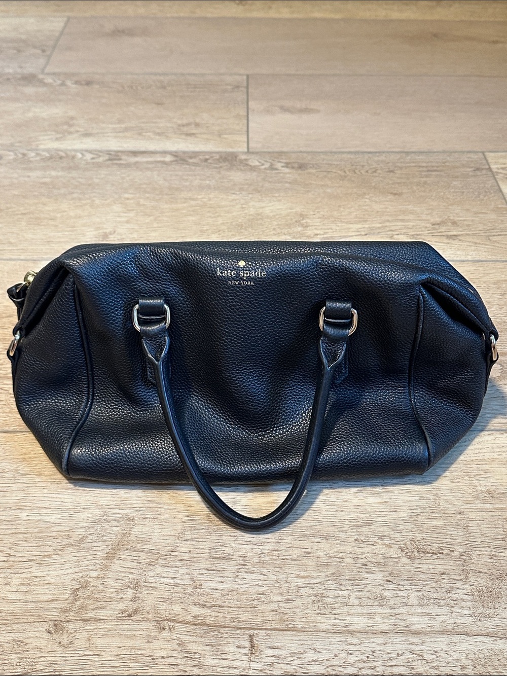 Kate Spade Black Pebbled Julianne Mulberry Street Leather Satchel - Picture 2 of 9